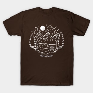 Camp Life in Wonderlust and Hiking Gift for forest lover T-Shirt